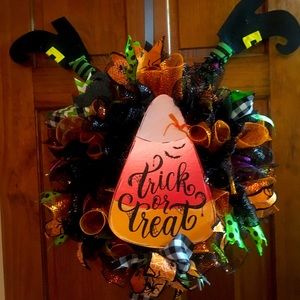 Candy corn wreath